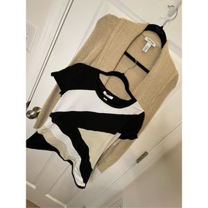 White House Black Market women’s bundle lot medium cardigan and blouse